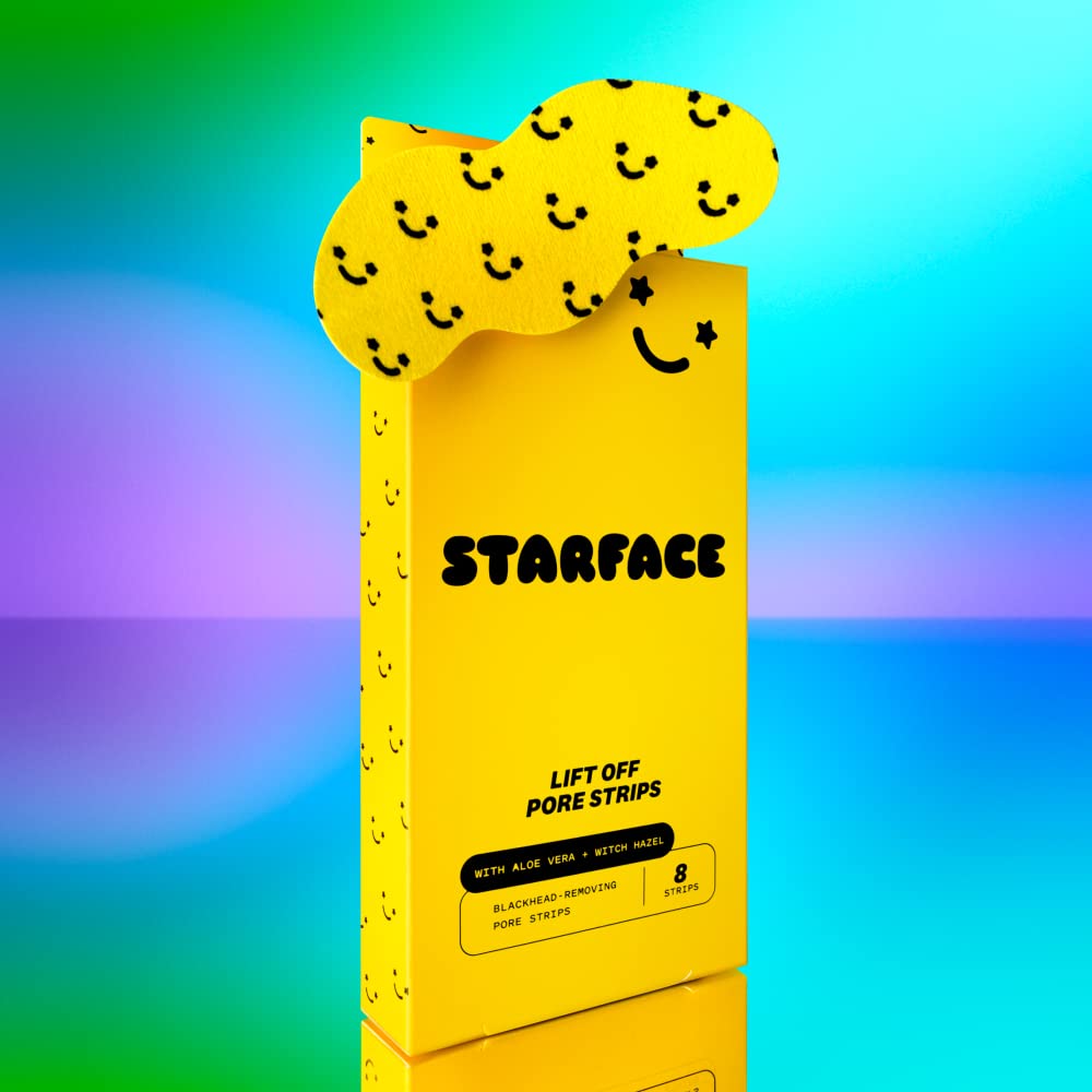 Zermet 1 Starface World Lift Off Pore Strips, Blackhead Remover, Deep Cleansing Nose Strip, Patches for Pores (8 count)