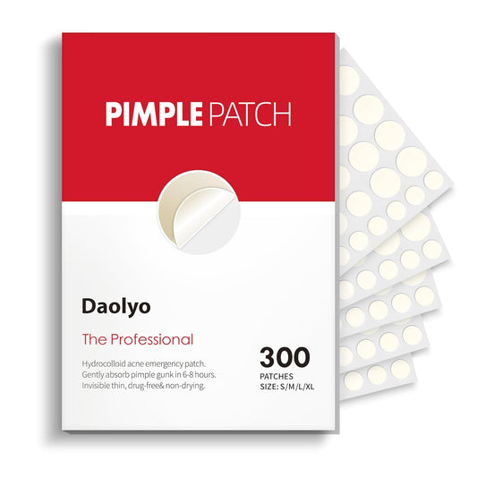 Zermet 1 Pimple Patches for Face, 4 Size 300 Counts Acne Patches, Hydrocolloid Patches for Covering Zits and Blemishes, Spot Stickers with Salicylic Acid, Tea Tree Oil & Calendula Oil