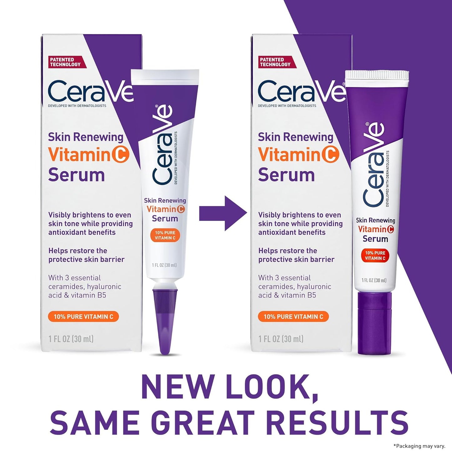 Zermet 1 CeraVe Vitamin C Serum with Hyaluronic Acid, Skin Brightening Serum for Face with 10% Pure Vitamin C, Fragrance Free, 1 Fl. Oz