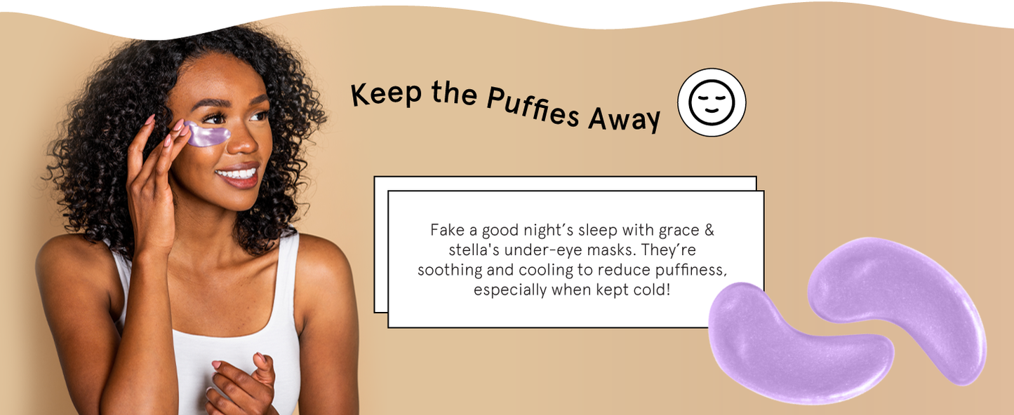 Zermet 1 grace & stella Retinol Under Eye Patches for Puffy Eyes and Dark Circles - Restoring Gel Under Eye Masks with Hyaluronic Acid - Vegan Cruelty-Free Skincare, Birthday Gifts for Women (Purple, 24 Pairs)