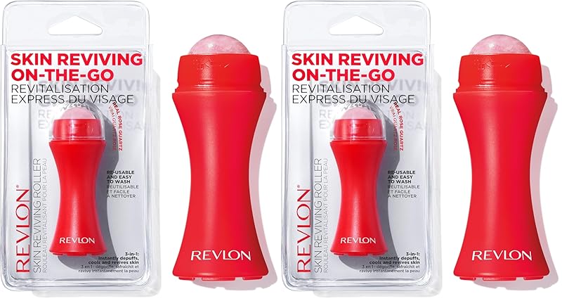 Zermet 1 Revlon Face Roller, Oily Skin Control for Makeup, Oil Absorbing, Volcanic Reusable Facial Skincare Tool for At-Home or On-the-Go Mini Massage, 1 Count