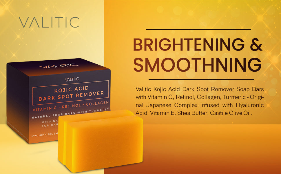 Zermet 1 Zermet 1  Kojic Acid Dark Spot Remover Soap Bars with Vitamin C, Retinol, Collagen, Turmeric - Original Japanese Complex Infused with Hyaluronic Acid, Vitamin E, Shea Butter, Castile Olive Oil (2 Pack)