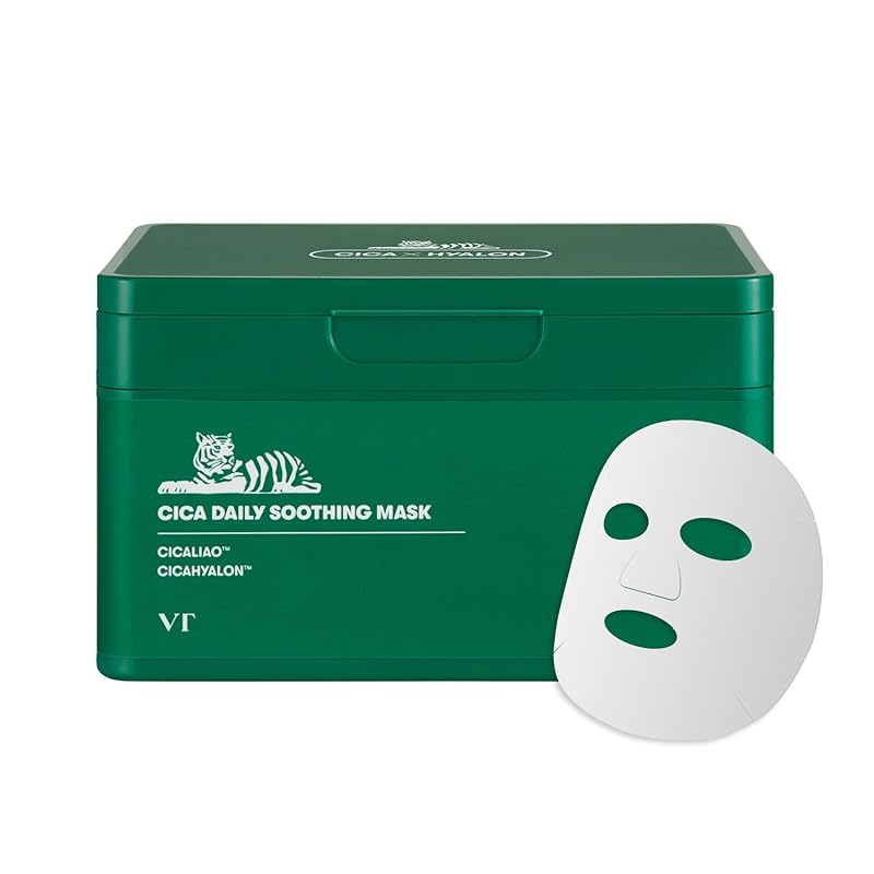 Zermet 1 Zermet 1 Daily Soothing Mask 30 Sheets, Centella Asiatica & Hyaluronic Acid for Moisturizing & Hydrating, Instant Calm & Glow, Skin Softening Facial Mask, Korean Face Mask