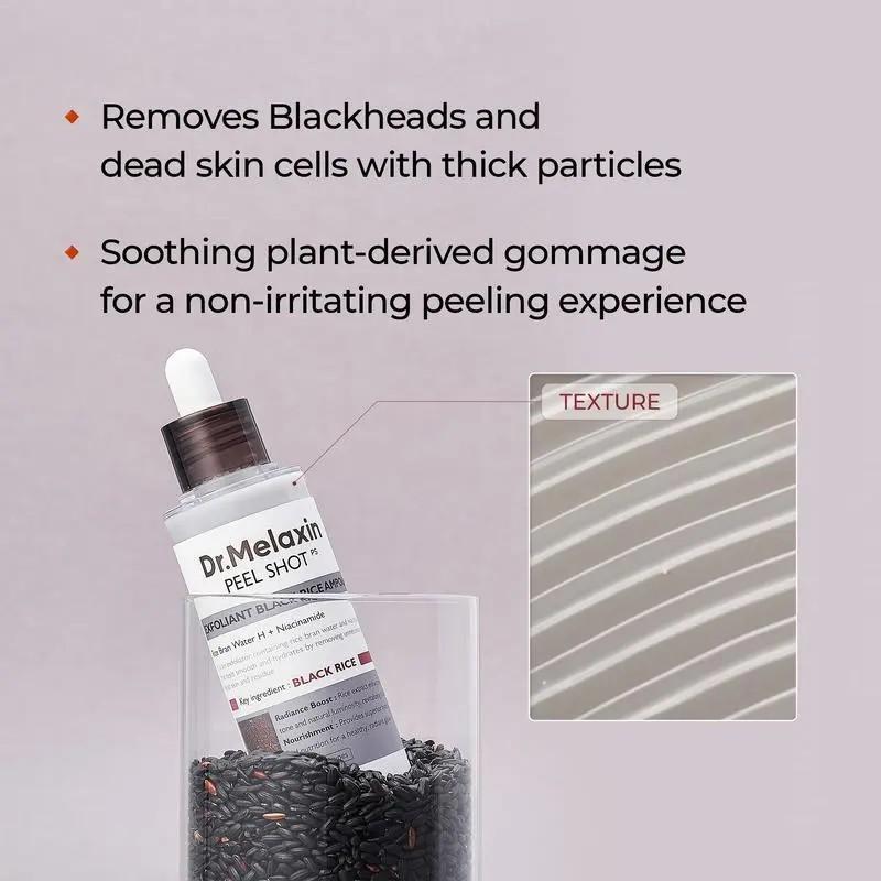 Zermet 1 Peel Shot Glow Rice Ampoule Duo -Serums for Brightening, Exfoliating, andMoisturizing -Suitable for All Skin Types