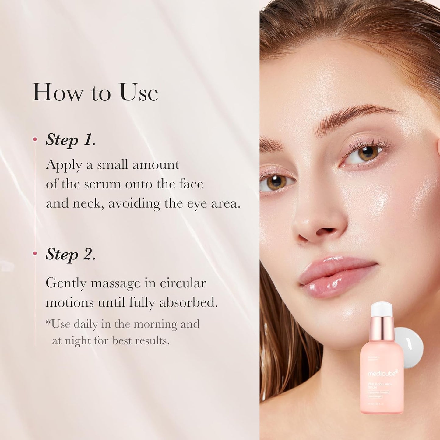 Zermet 1 Medicube Triple Collagen Serum 1.85 fl.oz - Nourish dull skin with Triple Collagen Complex - A lightweight serum with Niacinamide and Hyaluronic Acid - Korean Skincare