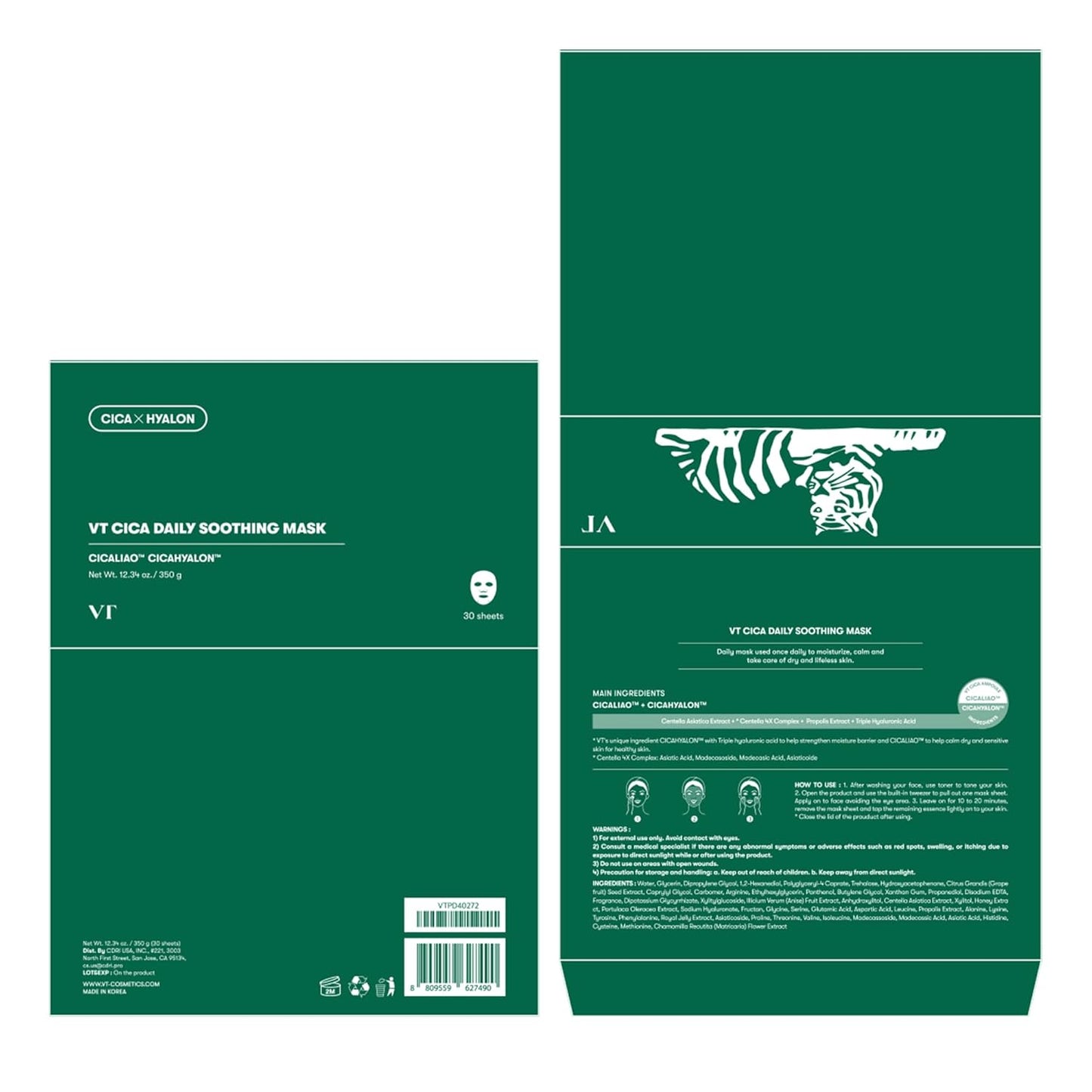 Zermet 1 Zermet 1 Daily Soothing Mask 30 Sheets, Centella Asiatica & Hyaluronic Acid for Moisturizing & Hydrating, Instant Calm & Glow, Skin Softening Facial Mask, Korean Face Mask