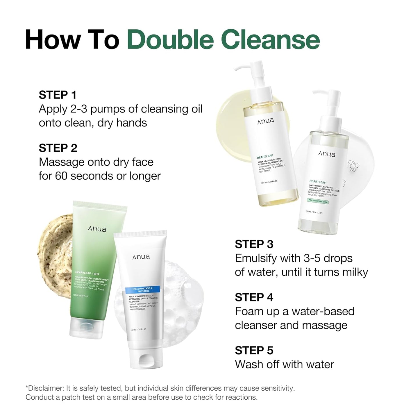 Zermet 1 Anua Heartleaf Pore Control Cleansing Oil, Oil Cleanser for Face, Makeup Blackhead Remover, Korean Skin Care 6.76 fl oz(200ml) (original)