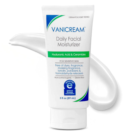 Zermet 1 Vanicream Daily Facial Moisturizer With Ceramides and Hyaluronic Acid - Formulated Without Common Irritants for Those with Sensitive Skin, 3 fl oz (Pack of 1)