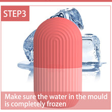 Zermet 1 XHJRI Ice Cube Roller Massager for Face, Eyes and Neck Naturally Conditioning and Skin Care,De-Puff Eye Bags,Reduce Migraine Pain,Reusable Massage Silicone Ice Mold (Pink)