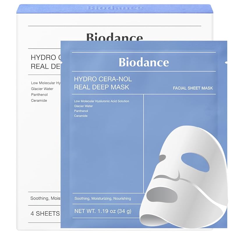 Zermet 1 Zermet 1  Bio-Collagen Real Deep Mask, Hydrating Overnight Hydrogel Mask, Pore Minimizing, Elasticity Improvement, 34g x4ea