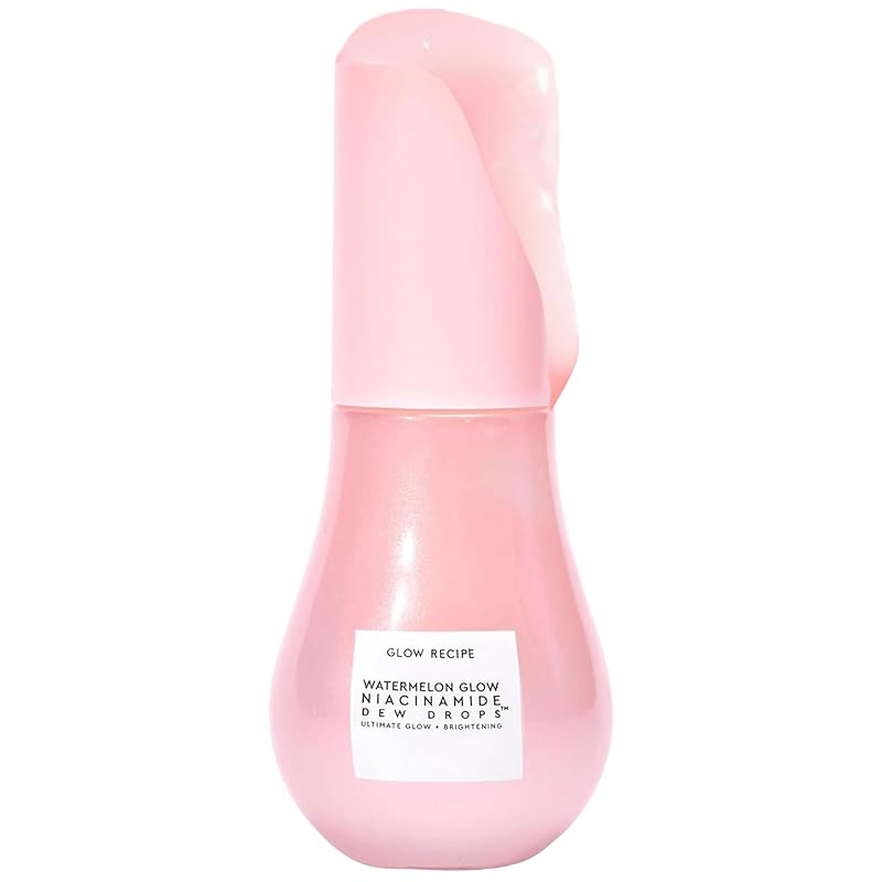 Zermet 1 Glow Recipe Watermelon Niacinamide Dew Drops - Brightening, Plumping Hydrating Face Serum, Makeup Primer + Liquid Highlighter with Hyaluronic Acid - Dewy & Glowing Korean Skin Care (40ml)