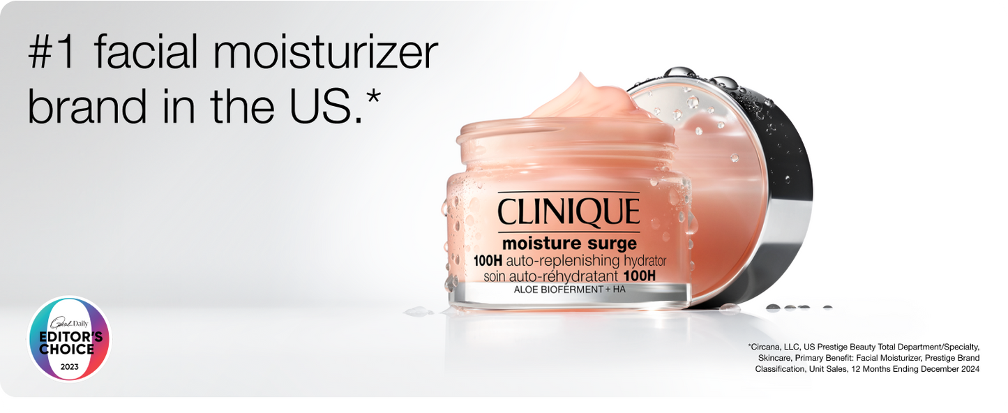 Zermet 1 Clinique Moisture Surge 100H Auto-Replenishing Hydrator Oil Free Face Moisturizer | With Hyaluronic Acid, Aloe Bioferment and Vitamins C + E | For All Skin Types | Hydrating + Moisturizing