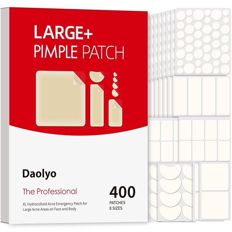 Zermet 1 Pimple Patches for Face, 4 Size 300 Counts Acne Patches, Hydrocolloid Patches for Covering Zits and Blemishes, Spot Stickers with Salicylic Acid, Tea Tree Oil & Calendula Oil