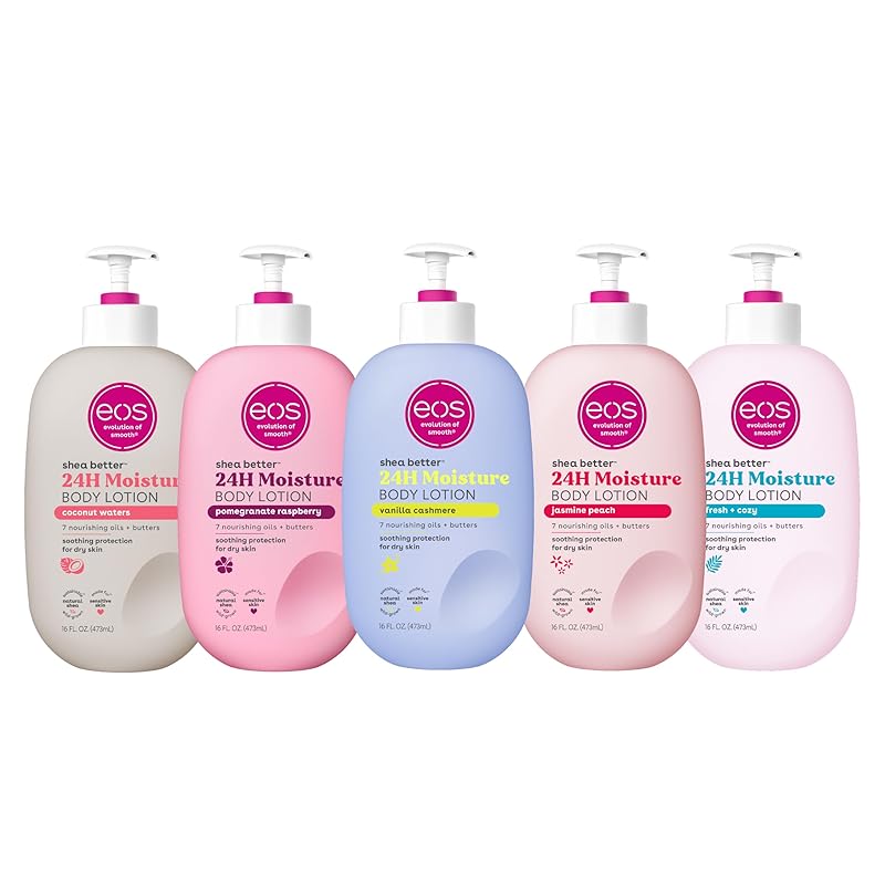 Zermet 1 eos Shea Better Body Lotion Vanilla Cashmere, 24-Hour Moisture Skin Care, Lightweight & Non-Greasy, Natural Shea, Vegan, Vanilla Body Lotion, 16 fl oz