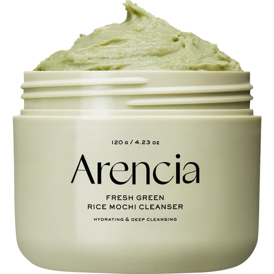 Zermet 1 Korean Rice Mochi Face Cleanser - Face Mask, Foaming Cleanser, Gentle Scrub All in One - Deep Cleansing, Moisturizing, Pore Minimizing, Removing Blackhead- with Rice Water & Green Tea, Mugwort