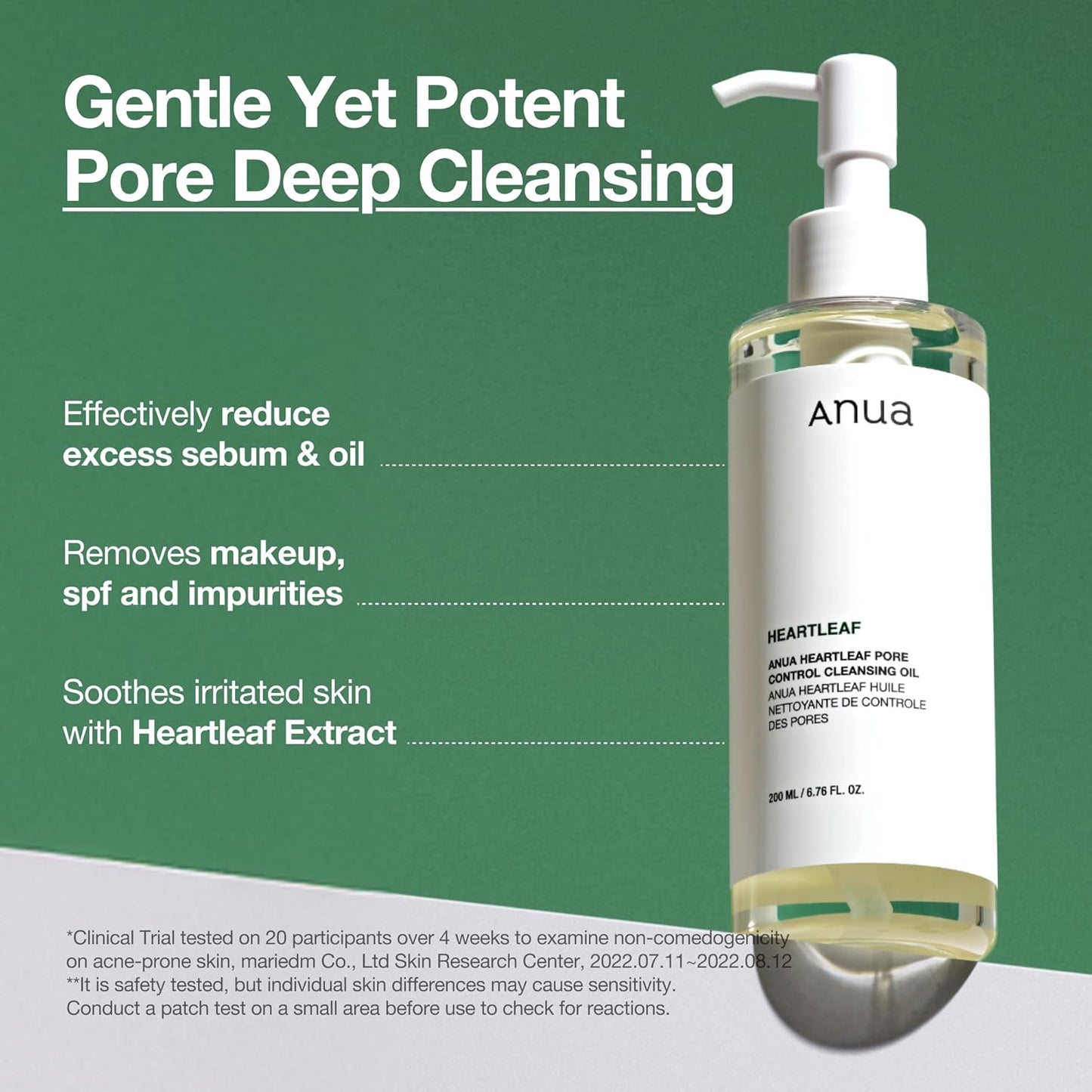 Zermet 1 Anua Heartleaf Pore Control Cleansing Oil, Oil Cleanser for Face, Makeup Blackhead Remover, Korean Skin Care 6.76 fl oz(200ml) (original)