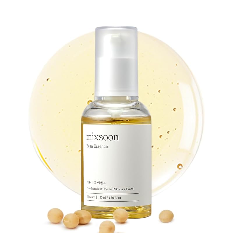 Zermet 1 mixsoon Bean Essence 1.01 Fl.Oz. / 30ml (Pack of 1) Exfoliating Hydrating Korean Skin Care Hyaluronic Acid Serum Korean Glass Skin Care