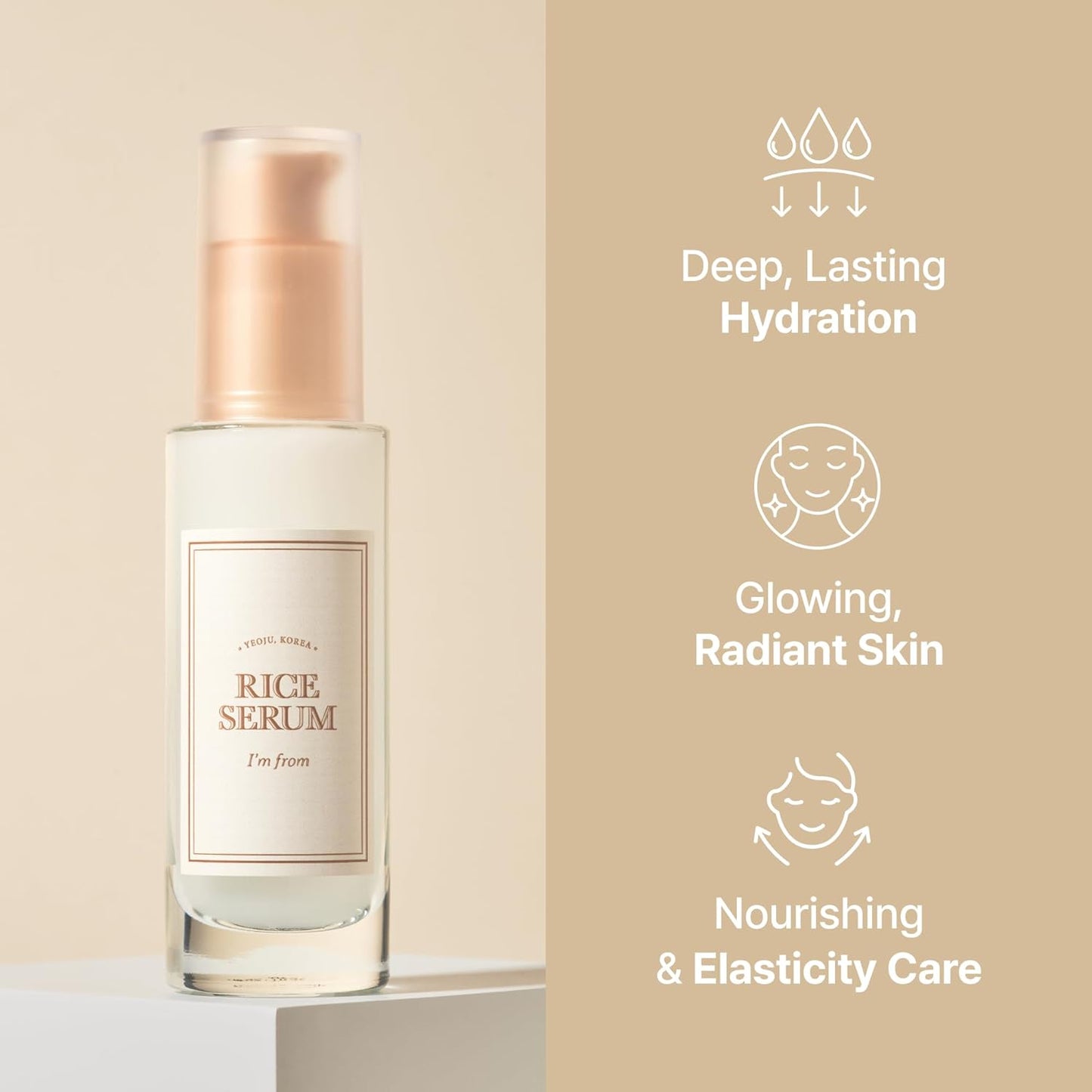 Zermet 1 I'm from Rice Serum, Korean Fermented Rice Embryo Extract Boosts Collagen, Vitality, Radiant Glowing Skin, Niacinamide, Vitality to Dull Skin, Nourishing, Moisturizing
