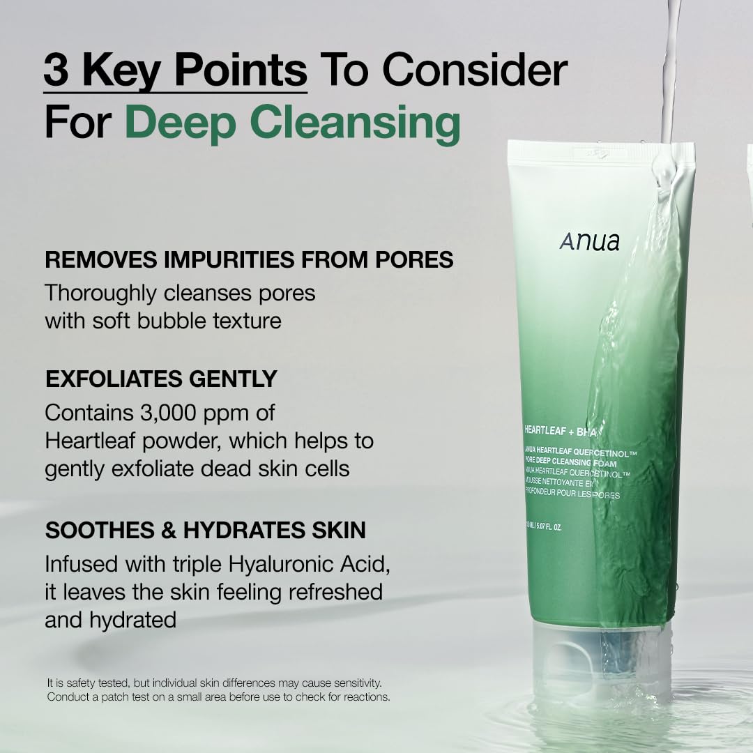 Zermet 1 Zermet 1 Heartleaf Quercetinol Pore Deep Cleansing Foam, Facial Cleanser, for Double Cleansing, BHA, Hyaluronic Acid, Glycerin, Face Wash, Blackhead Remover, Korean Skincare (150ml/5.07 fl.oz.)