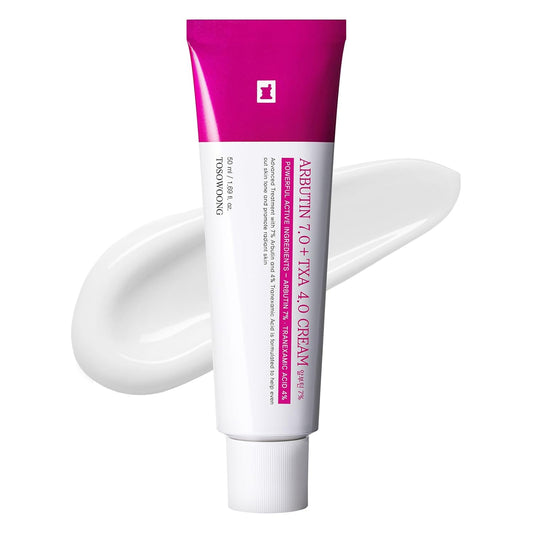 Zermet 1 Arbutin 7% + Tranexamic Acid 4% Cream, 70,000ppm Arbutin, 40,000ppm TXA, Niacinamide, Glutathione, Dark Spots, Freckle, Blemishes, Pigmentation, Korean Skin Care, 50ml, 1.69 fl.oz.
