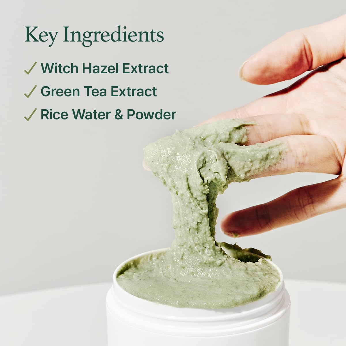 Zermet 1 Korean Rice Mochi Face Cleanser - Face Mask, Foaming Cleanser, Gentle Scrub All in One - Deep Cleansing, Moisturizing, Pore Minimizing, Removing Blackhead- with Rice Water & Green Tea, Mugwort