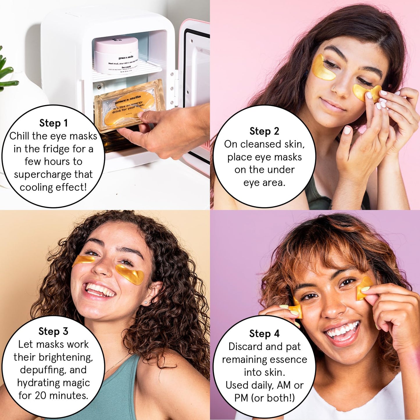 Zermet 1 grace & stella Under Eye Patches (12 pairs) Eye Masks for Puffy Eyes and Dark Circles - Birthday Gifts for Women, Bachelorette Party Favors, Bridesmaid, Self Care and Relaxation Gifts for Her - Vegan