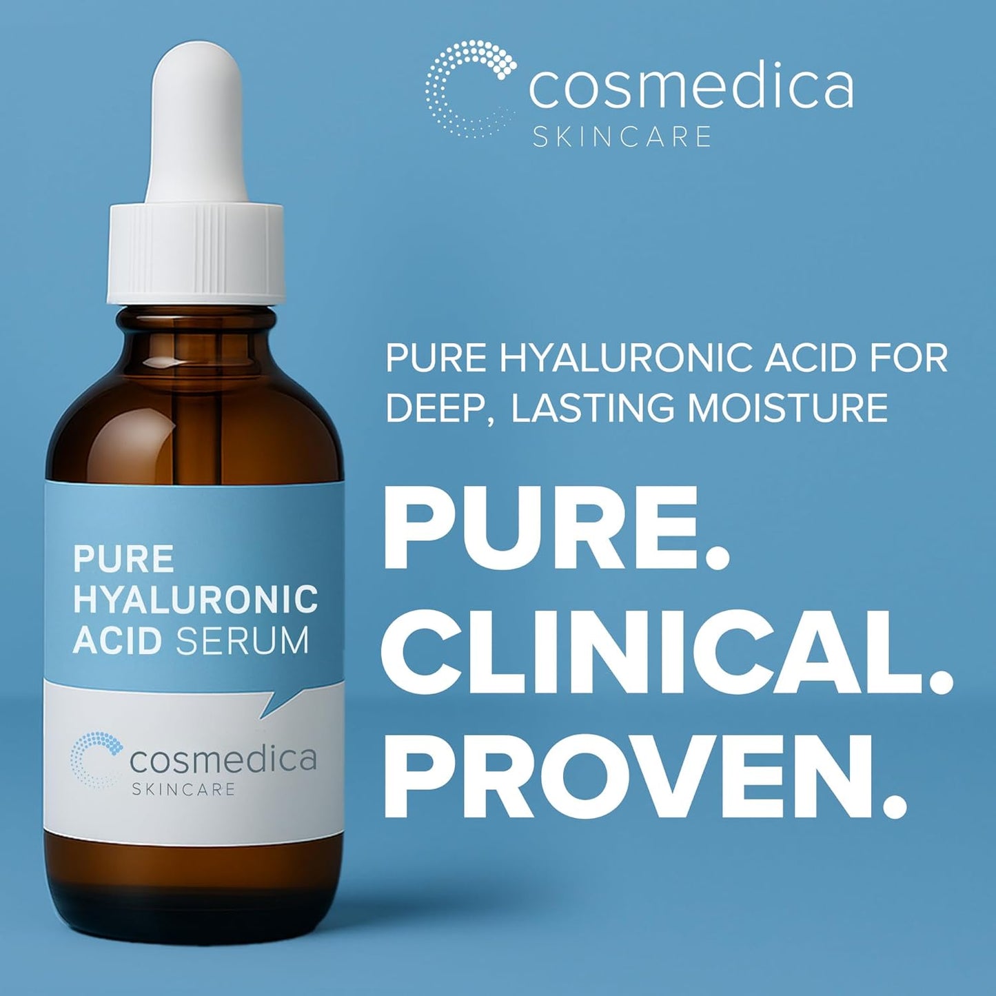 Zermet 1 Hyaluronic Acid Serum for Skin 100% Pure Anti Aging Intense Hydration Moisture Non greasy Paraben free, Wrinkle Reducing and Brightening Serum (Pro Formula) 2oz