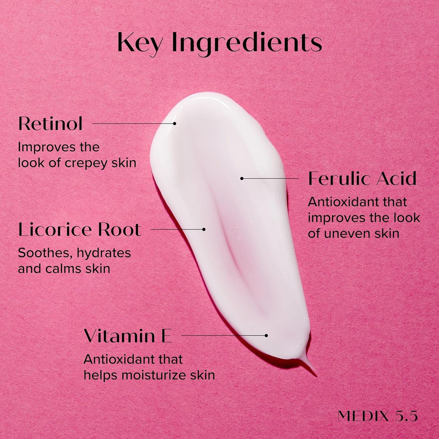 Zermet 1 Medix 5.5 Retinol Body Lotion Firming Moisturizer | Crepey Skincare Treatment | Retinol Body Cream | Anti Aging Firming Cream For Women Targets Look Of Crepe Skin, Wrinkles, & Sagging Skin, 15 Fl Oz