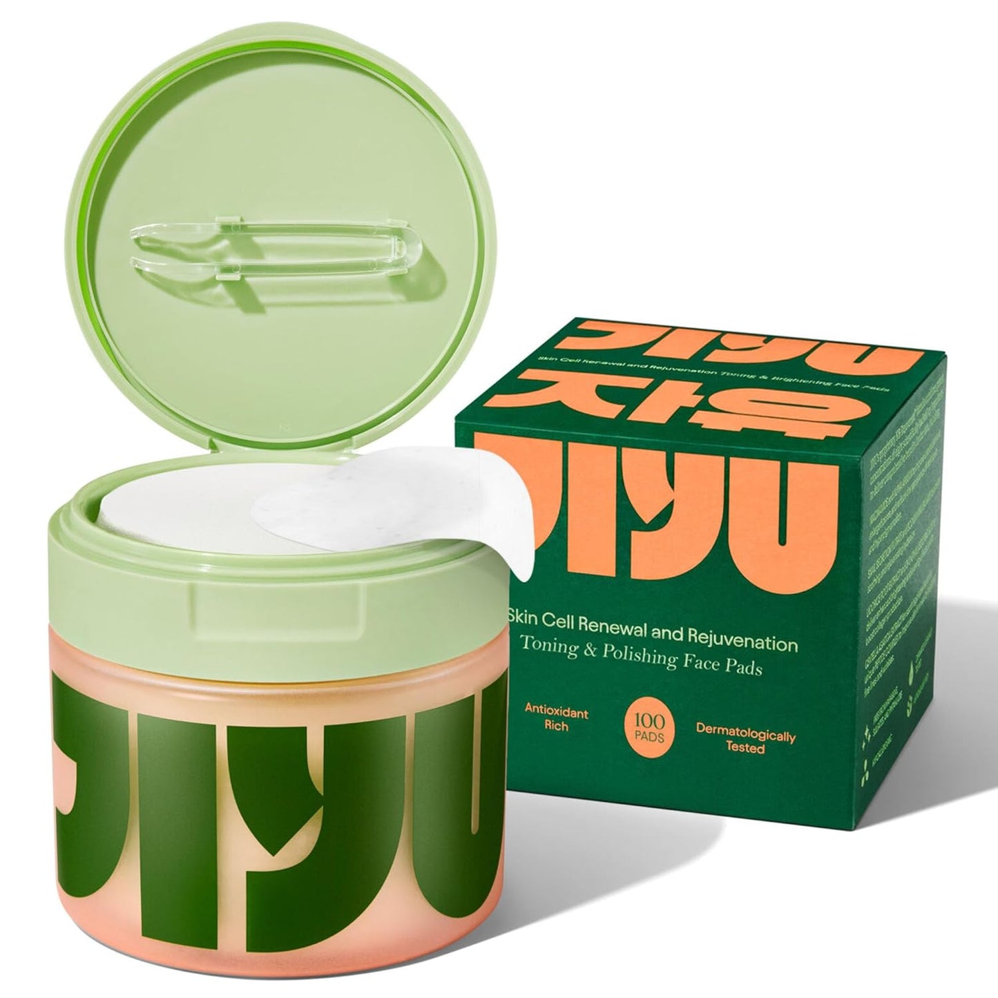 Zermet 1 Toning Polish Pads - Korean Skincare for Dark Spots, Wrinkles & Dull Skin - Hydrating Facial Treatment with Snail Mucin, Niacinamide, Peptides & Centella - 100 Count