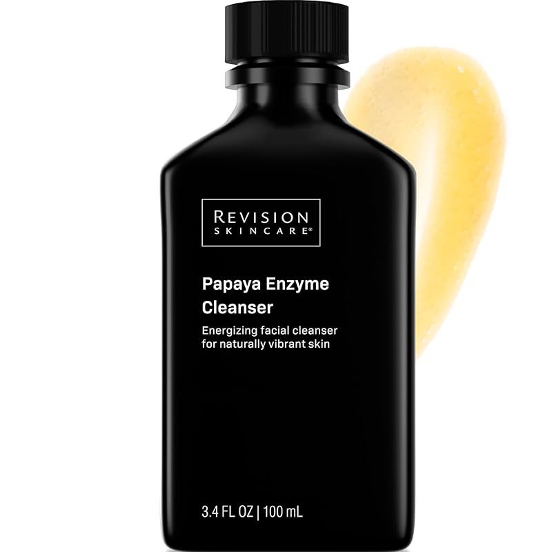 Zermet 1 Revision Skincare Papaya Enzyme Cleanser, Energizing Facial Cleanser with Salicylic Acid, Soothing and Exfoliating