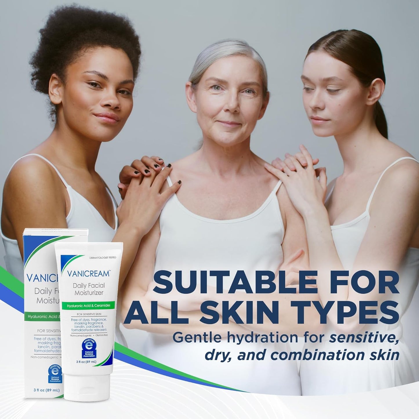 Zermet 1 Vanicream Daily Facial Moisturizer With Ceramides and Hyaluronic Acid - Formulated Without Common Irritants for Those with Sensitive Skin, 3 fl oz (Pack of 1)