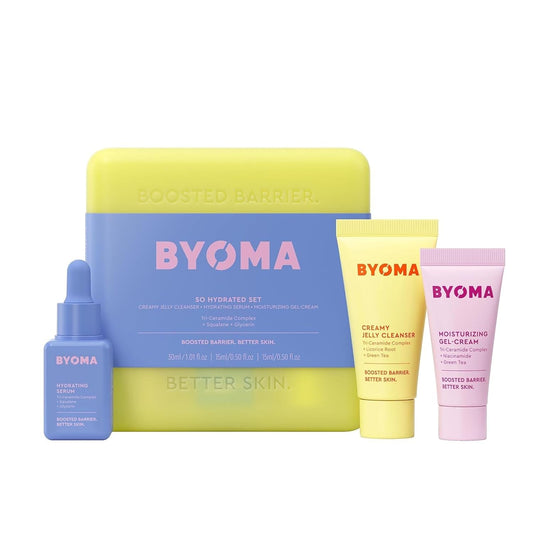 Zermet 1 Zermet 1 So Hydrating Set - Barrier Repair Skincare Set - Creamy Jelly Cleanser, Hydrating Face Serum & Ceramide Face Moisturizer for Dry Skin - Anti Wrinkle, Alcohol Free Skin Care - 30ml, 15ml, 15ml
