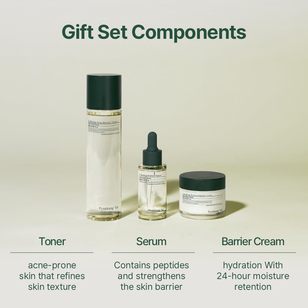 Zermet 1 Zermet 1 Calming Line Gift Box Set - Korean Facial Skin Care Essential for Daily Moisturizing, Safe on Acne Prone & Sensitive Skin, Vegan & Cruelty Free