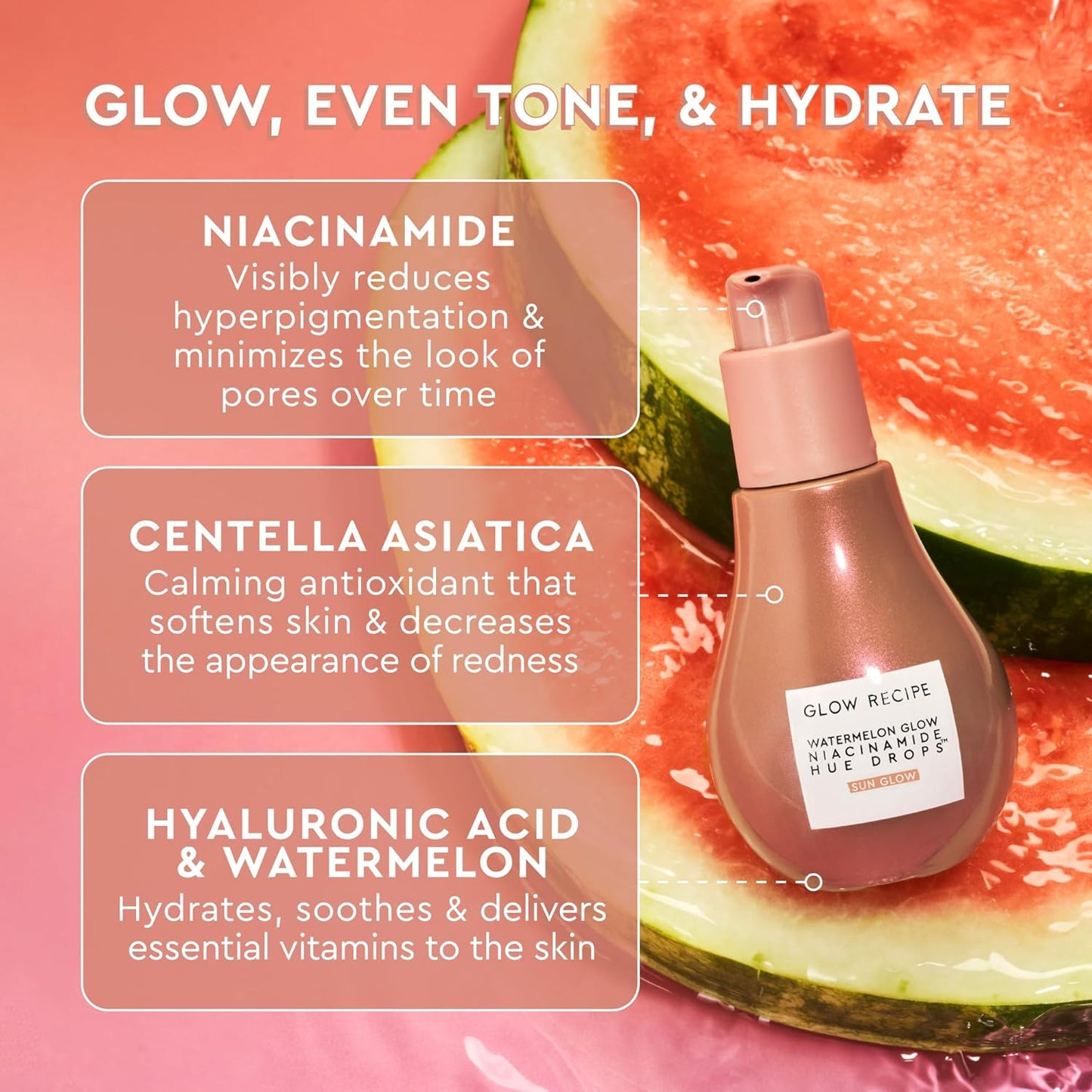 Zermet 1 Glow Recipe Dewy Babies Travel Skincare Set - Plum Plump Hyaluronic Acid Serum + Dewy Flush Tinted Blush Drops + Pink Juice Face Moisturizer + Bronzing Hue Drops + Ultra Fine Facial Mist (5 Count)