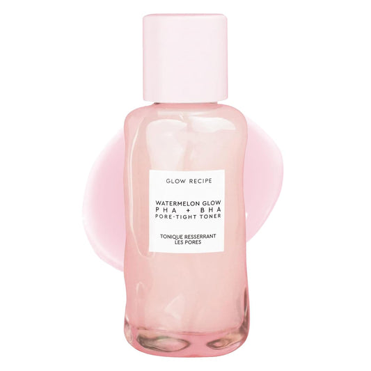 Zermet 1 Glow Recipe PHA + BHA Face Toner - Korean Skin Care Pore Minimizer & Gentle Facial Exfoliator for Tightening, Hydrating & Exfoliating - Glycerin, Watermelon & Cactus Water (40ml)