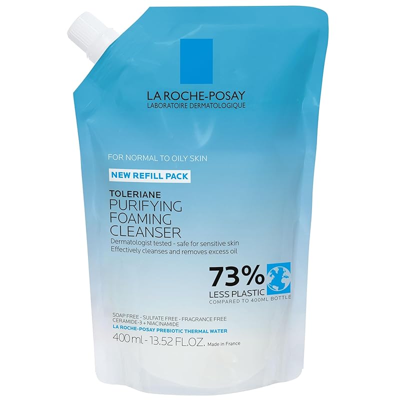 Zermet 1 La Roche-Posay Toleriane Purifying Foaming Facial Cleanser, Oil Free Face Wash for Women & Men with Niacinamide + Ceramides, Pore Cleanser Safe For Sensitive Skin, Won’t Dry Out Skin, Soap Free