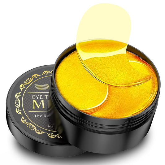 Zermet 1 24K Gold Under Eye Patches - 60 Pack for Puffy Eyes, Dark Circles, Bags & Wrinkles with Collagen & Hyaluronic Acid