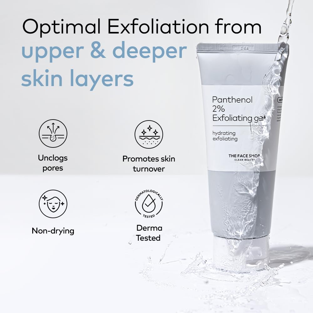 Zermet Facial Polish - Daily Peeling Gel with Panthenol & AHA/BHA, Gentle Exfoliator for Smooth, Glowing and Hydrated Skin, Deep Cleansing, Korean Skin Care, 5.07 Fl. Oz.