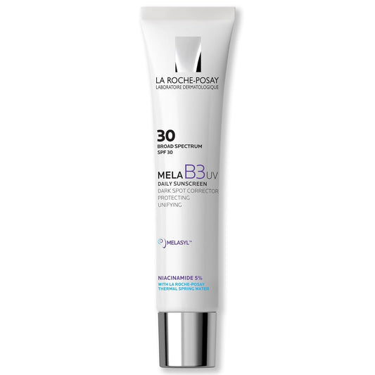 Zermet 1 La Roche-Posay Mela B3 UV Daily Sunscreen, Face Moisturizer With SPF 30 + Anti-Aging Melasyl + 5% Niacinamide, Helps Correct & Protect From Sun Damage, Face Sunscreen With No White Cast, 40ML