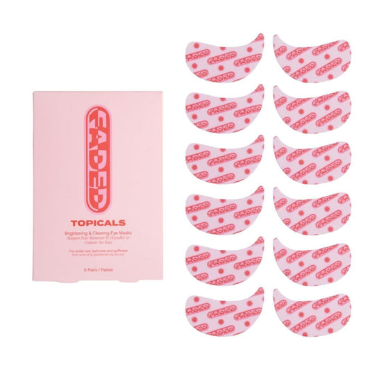 Zermet 1 Topicals Faded Brightening Under Eye Masks | Revitalizing Patches to Depuff, Hydrate, and Illuminate | Diminishes Dark Circles and Fine Lines | Made with Kojic Acid, Caffeine & Niacinamide