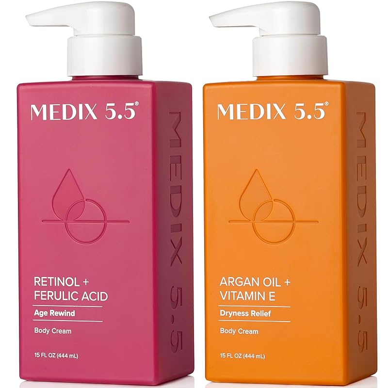 Zermet 1 Medix 5.5 Retinol Body Lotion Firming Moisturizer | Crepey Skincare Treatment | Retinol Body Cream | Anti Aging Firming Cream For Women Targets Look Of Crepe Skin, Wrinkles, & Sagging Skin, 15 Fl Oz