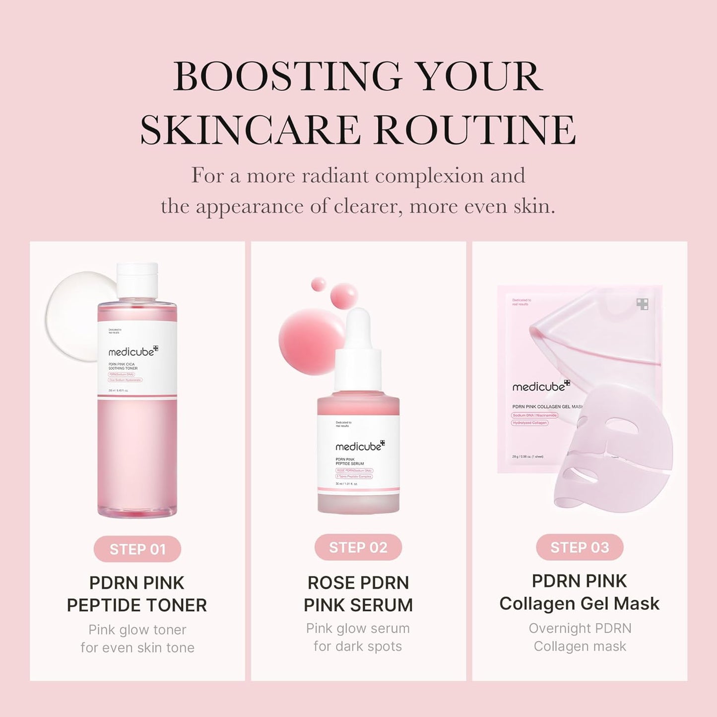 Zermet 1 medicube Salmon DNA Zermet 1  Pink CICA Soothing Toner I Pink Glow Toner for Skin Boosting, Soothing and Calming, Uneven Skin Tone, Peptide & Niacinamide, Korean Skin Care (250ml / 8.45 fl. oz.)
