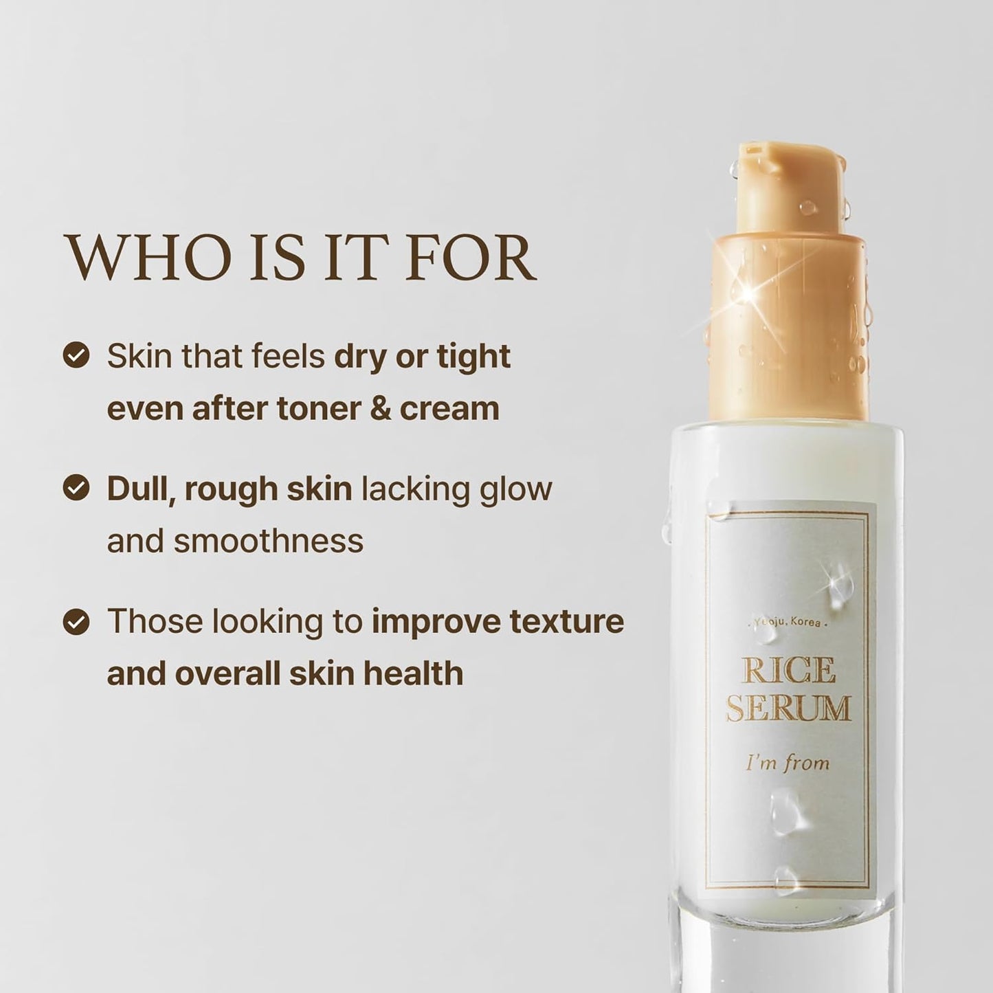 Zermet 1 I'm from Rice Serum, Korean Fermented Rice Embryo Extract Boosts Collagen, Vitality, Radiant Glowing Skin, Niacinamide, Vitality to Dull Skin, Nourishing, Moisturizing