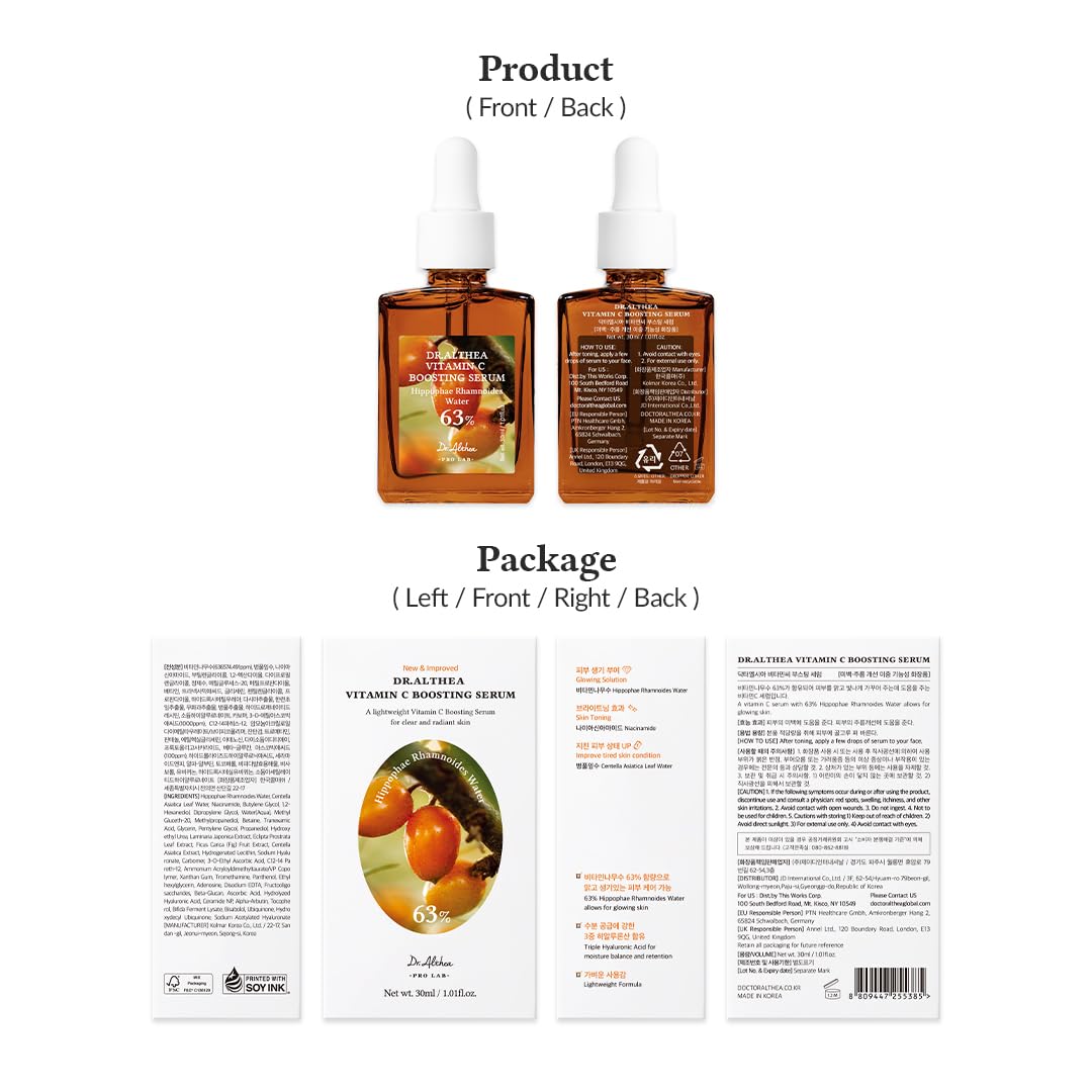 Zermet 1 Dr.Althea Vitamin C Boosting Serum | Daily Facial Serum with TRANEXAMIC ACID for All Skin Types | Helps Remove Dark Spots & Uneven Skin Tone | Korean Vegan Skin Care (Vitamin C Boosting RENEWED)