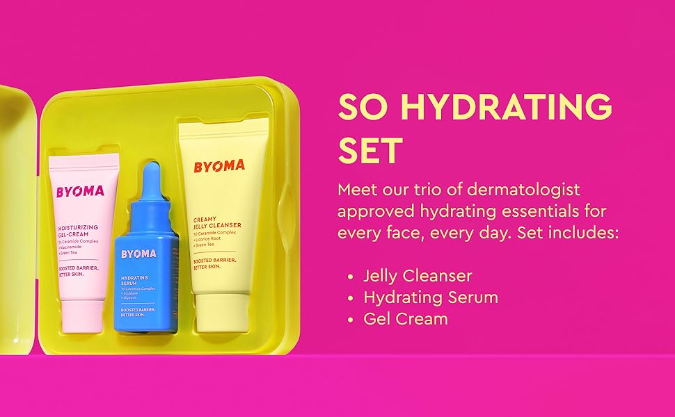 Zermet 1 Zermet 1 So Hydrating Set - Barrier Repair Skincare Set - Creamy Jelly Cleanser, Hydrating Face Serum & Ceramide Face Moisturizer for Dry Skin - Anti Wrinkle, Alcohol Free Skin Care - 30ml, 15ml, 15ml