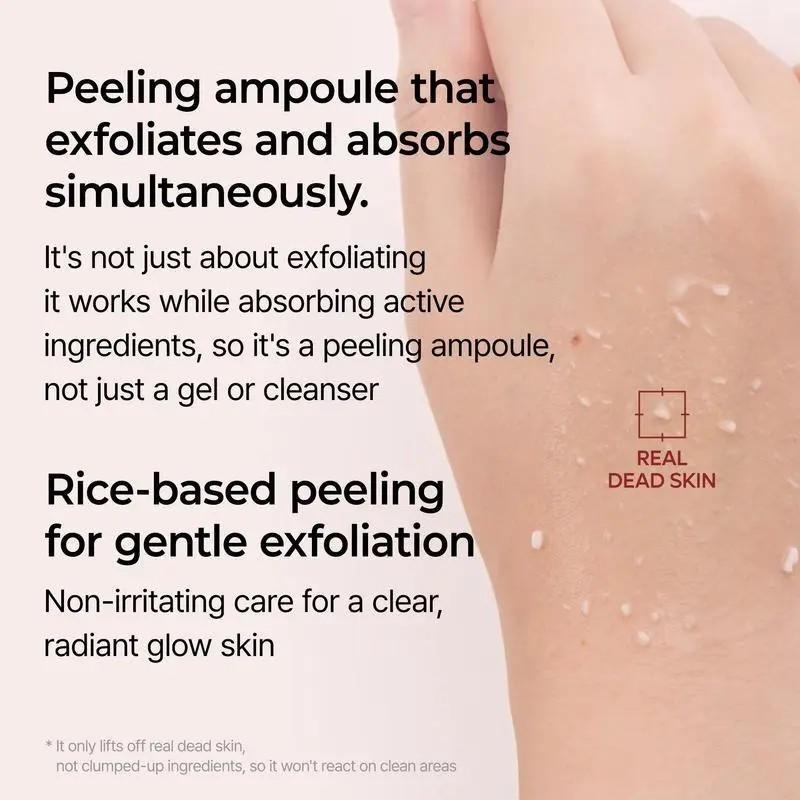 Zermet 1 Peel Shot Glow Rice Ampoule Duo -Serums for Brightening, Exfoliating, andMoisturizing -Suitable for All Skin Types