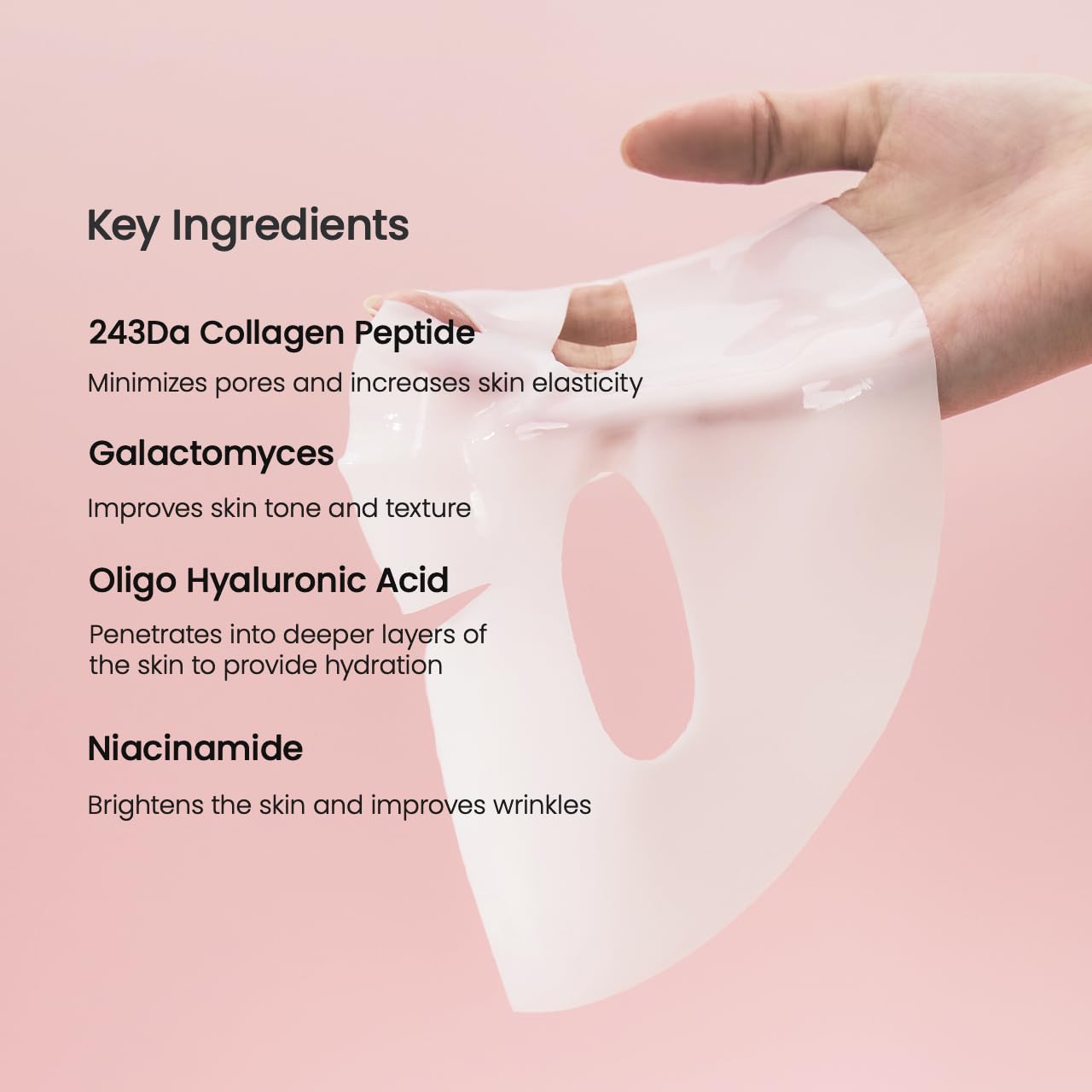 Zermet 1 Zermet 1  Bio-Collagen Real Deep Mask, Hydrating Overnight Hydrogel Mask, Pore Minimizing, Elasticity Improvement, 34g x4ea