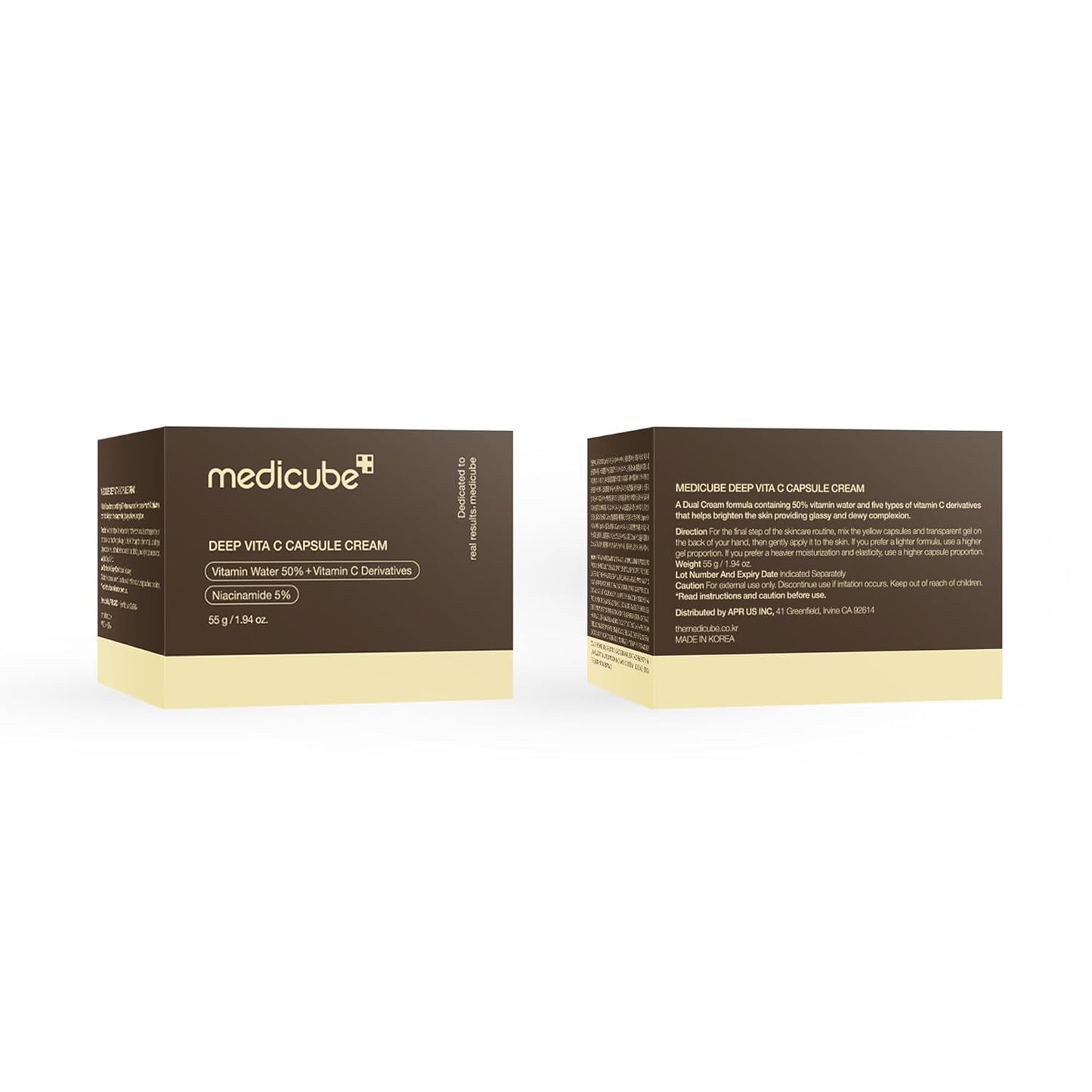 Zermet 1 medicube Deep Vitamin C Golden Capsule Face Moisturizer - Liposome Capsules For Wrinkles, Skin Radiance - Transparent Gel for Glow Hydration - Korean Skin Care 1.94 oz