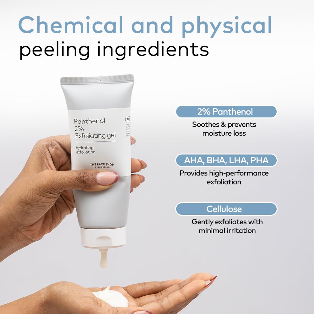 Zermet Facial Polish - Daily Peeling Gel with Panthenol & AHA/BHA, Gentle Exfoliator for Smooth, Glowing and Hydrated Skin, Deep Cleansing, Korean Skin Care, 5.07 Fl. Oz.
