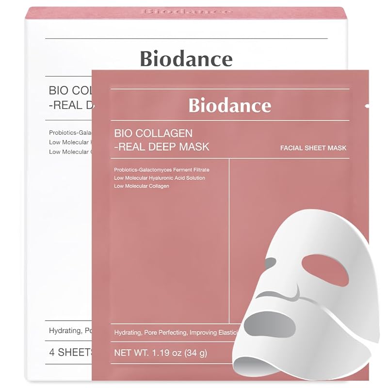 Zermet 1 Zermet 1  Bio-Collagen Real Deep Mask, Hydrating Overnight Hydrogel Mask, Pore Minimizing, Elasticity Improvement, 34g x4ea
